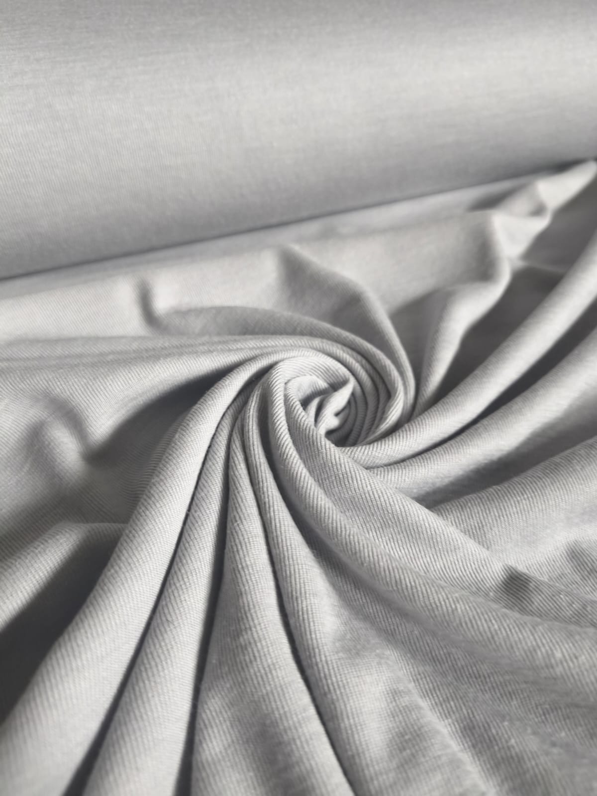 RIB GOTS 70% MERINO 30% JEDWAB 150 gsm - SZARY - nowość