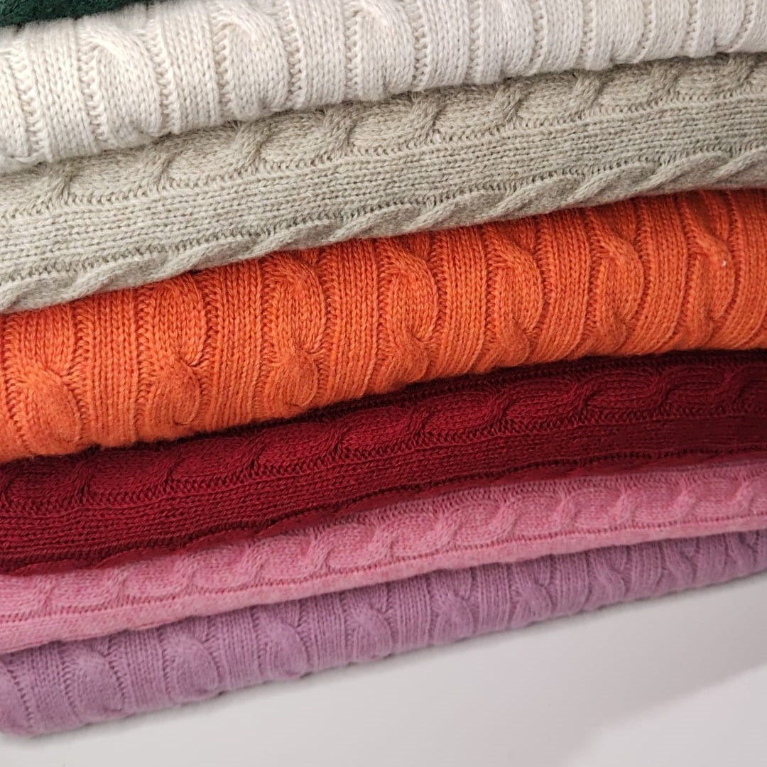 100% WOOL BRAIDED KNIT BRAID yellow