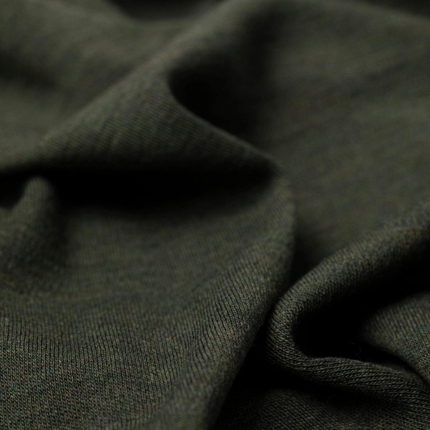 100% MERINO INTERLOCK 30 LEŚNY MECH MELANŻ