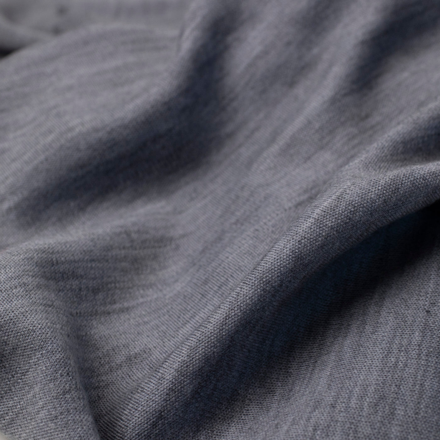 100% MERINO INTERLOCK 33 DARK GRAY MELANGE 260 GSM