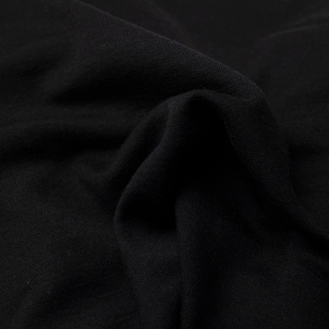 100% MERINO INTERLOCK 16.5 MICRONA CZARNY - TOTALNA MIĘKKOŚĆ