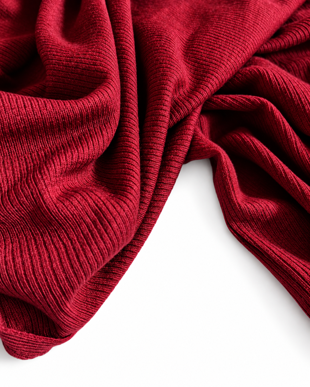 DZIANINA RIB WEŁNA MERINO TENCEL - WINO - limitowana