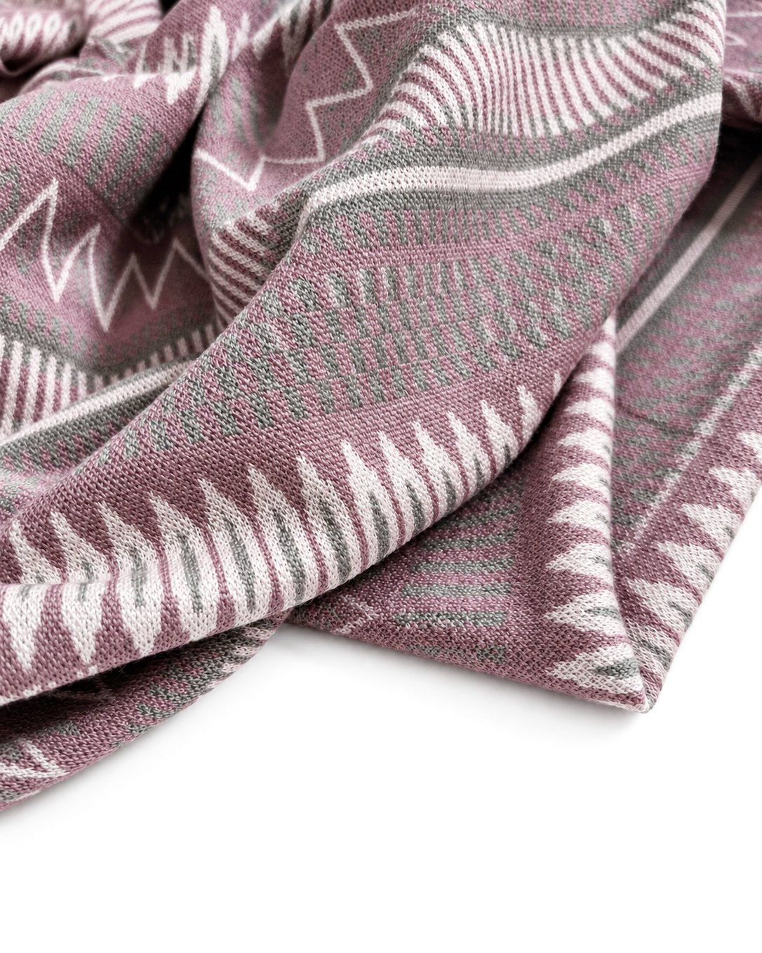 DZIANINA ŻAKARDOWA 100% WEŁNA MERINO - WRZOSOWE WZORY - limitowana