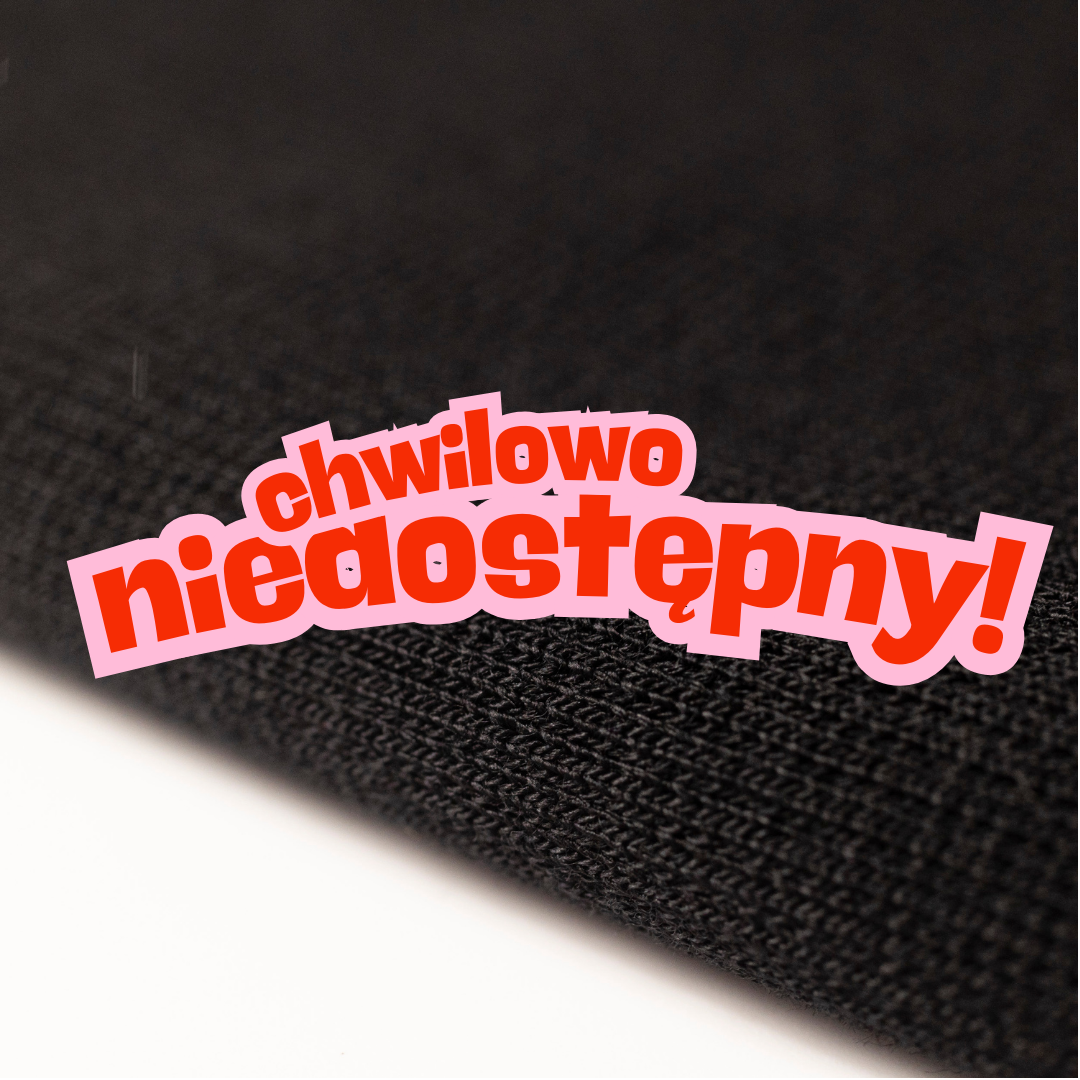 DZIANINA HARD RIB MERINO - MOCNY ŚCIĄGACZ 400 GSM - CZARNY