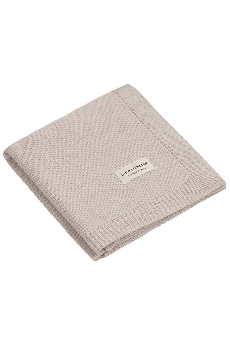 KOCYK 100% WEŁNA MERINO - BEŻ 75x100 SPLOT ŻEBERKO