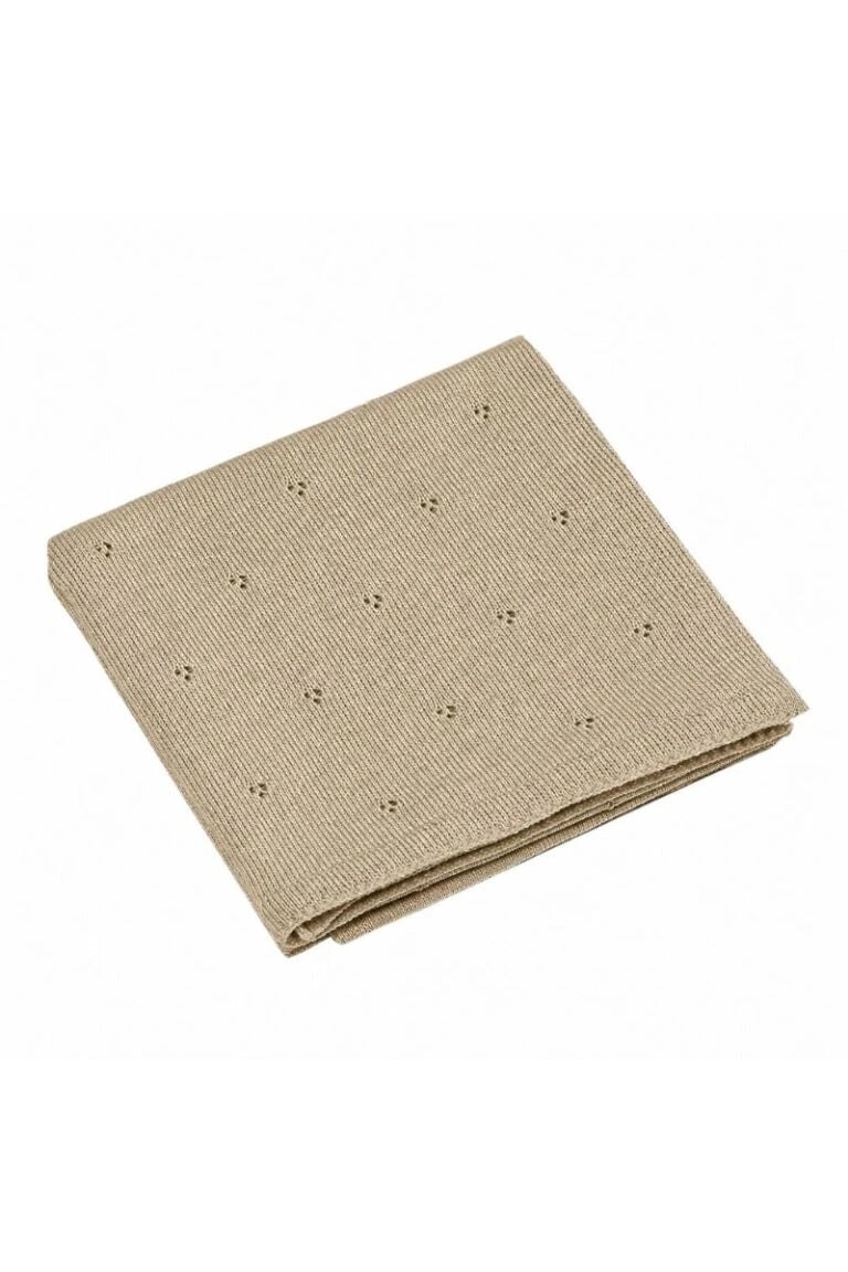 KOCYK 100% WEŁNA MERINO - SAND MELANŻ 75x100 SPLOT AŻUR