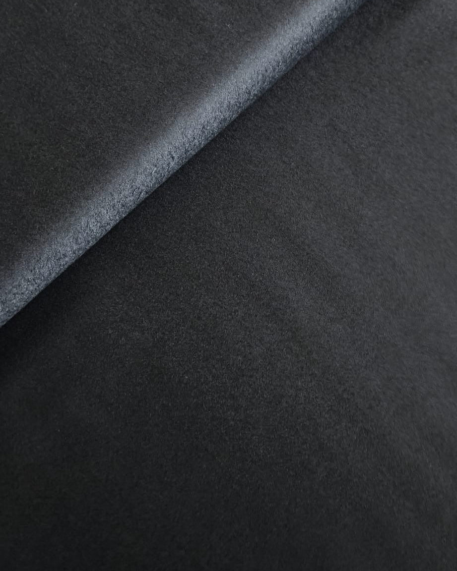 100% WEŁNA MERINO EXTRAFINE - TKANINA FLANELA - czarna