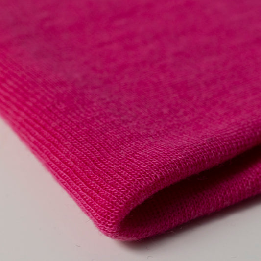 100% MERINO RIB W TUBIE HOT PINK