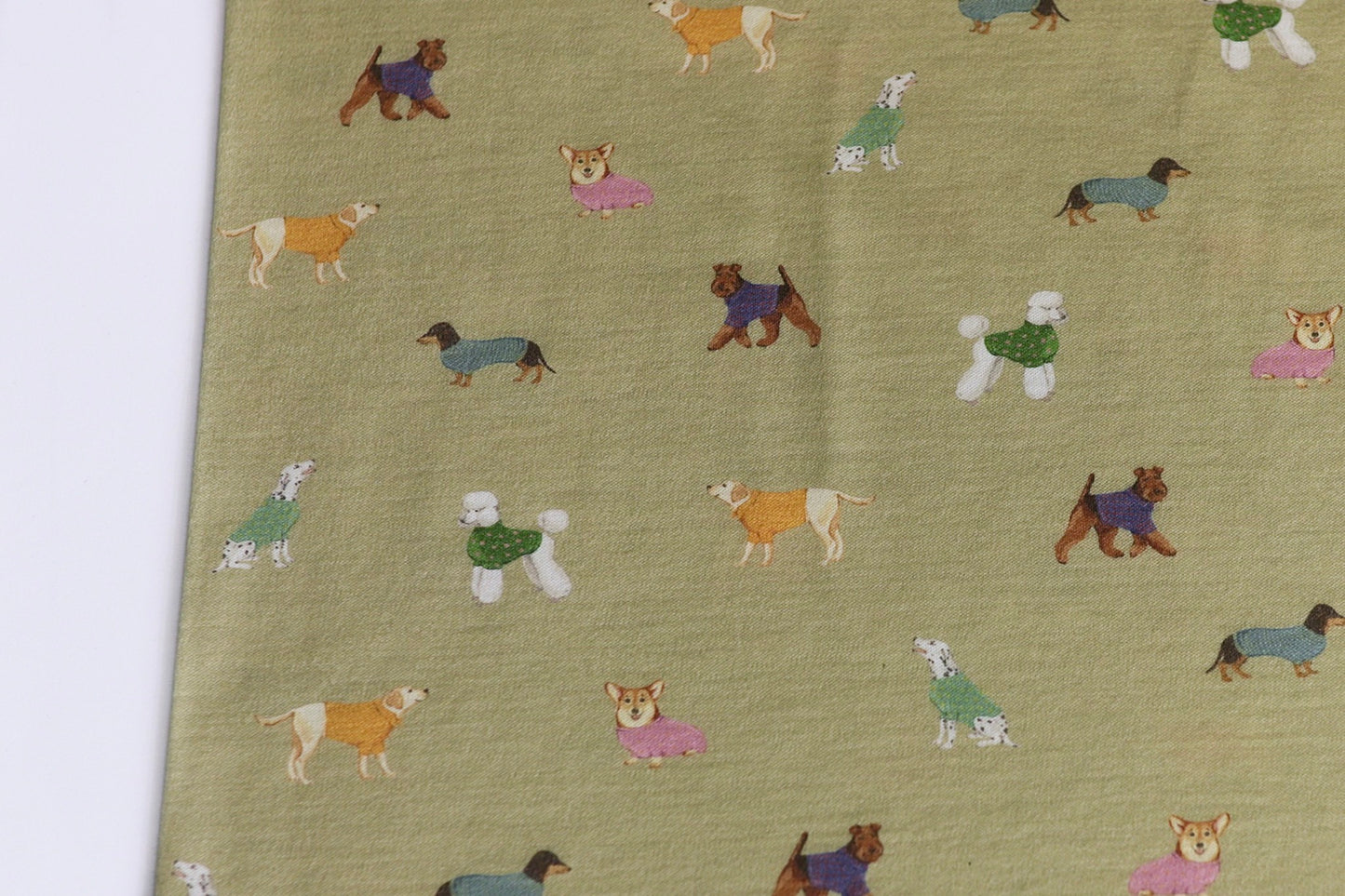 NEW! 100% MERINO WOOL INTERLOCK PRINTED - DOGS
