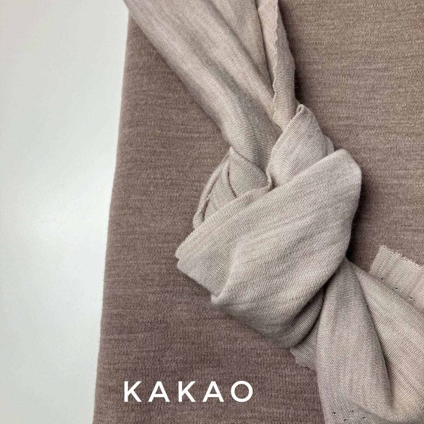 100% MERINO INTERLOCK 220 GSM SUPERWASH BEŻ MELANŻ