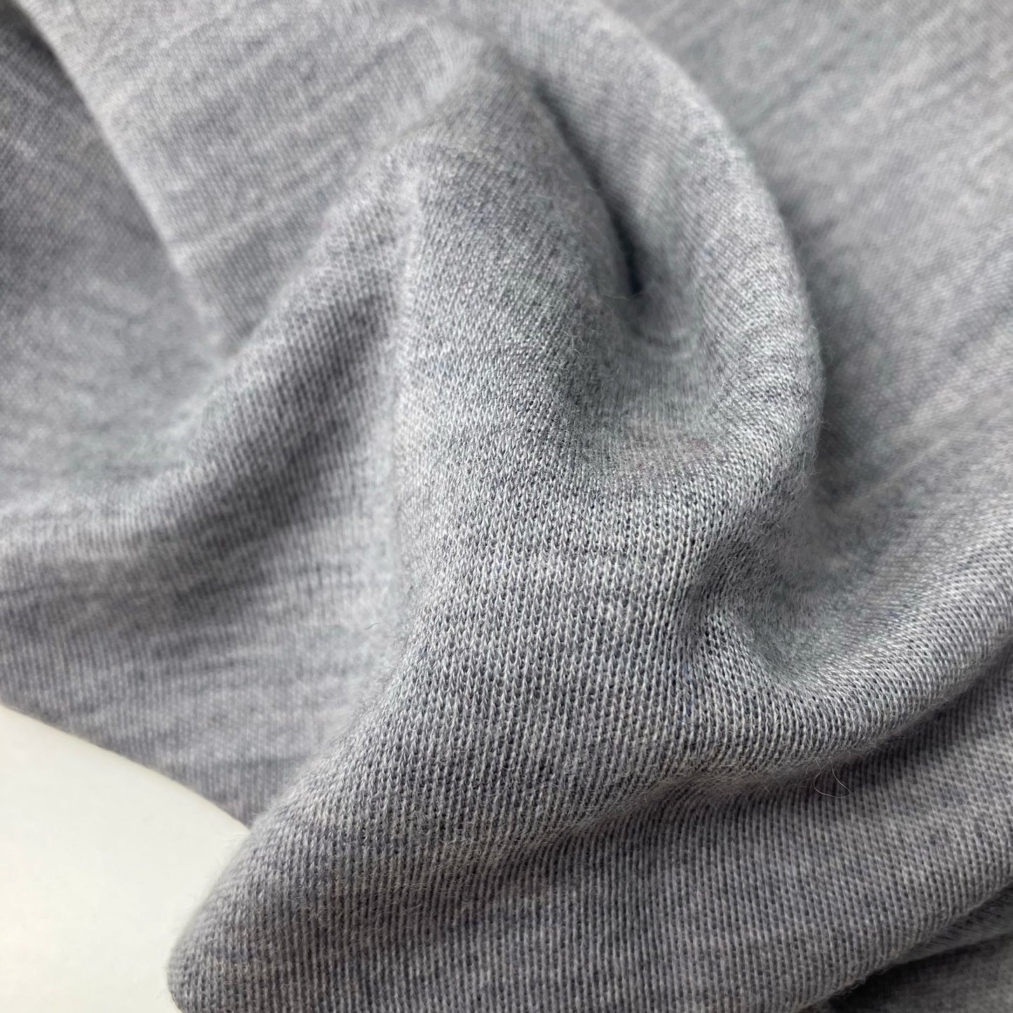 100% MERINO INTERLOCK 220 GSM SUPERWASH JASNY SZARY
