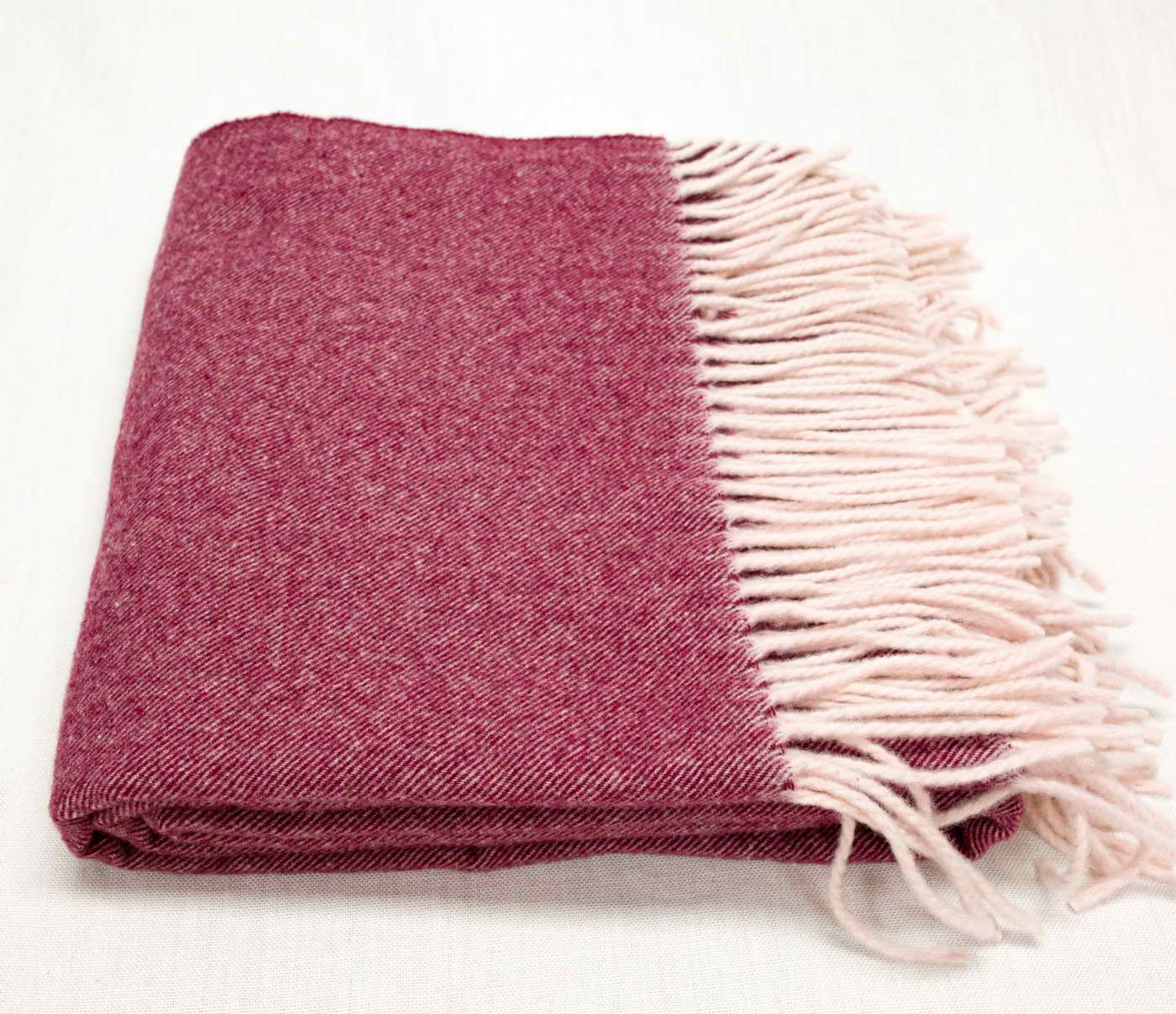 KOC 200x140cm / 100% WEŁNA MERINO ULTRAFINE - burgundy