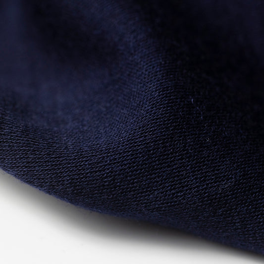 100% MERINO INTERLOCK 36 NAVY GRANAT