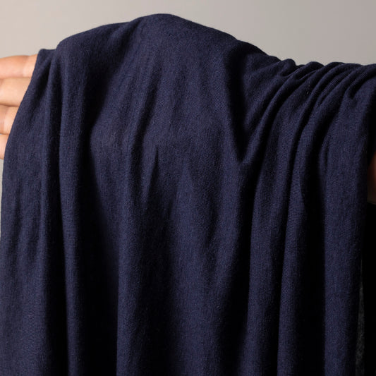 SINGLE JERSEY MODAL & CASHMERE - TOTAL SOFTNESS - Blue Intenso
