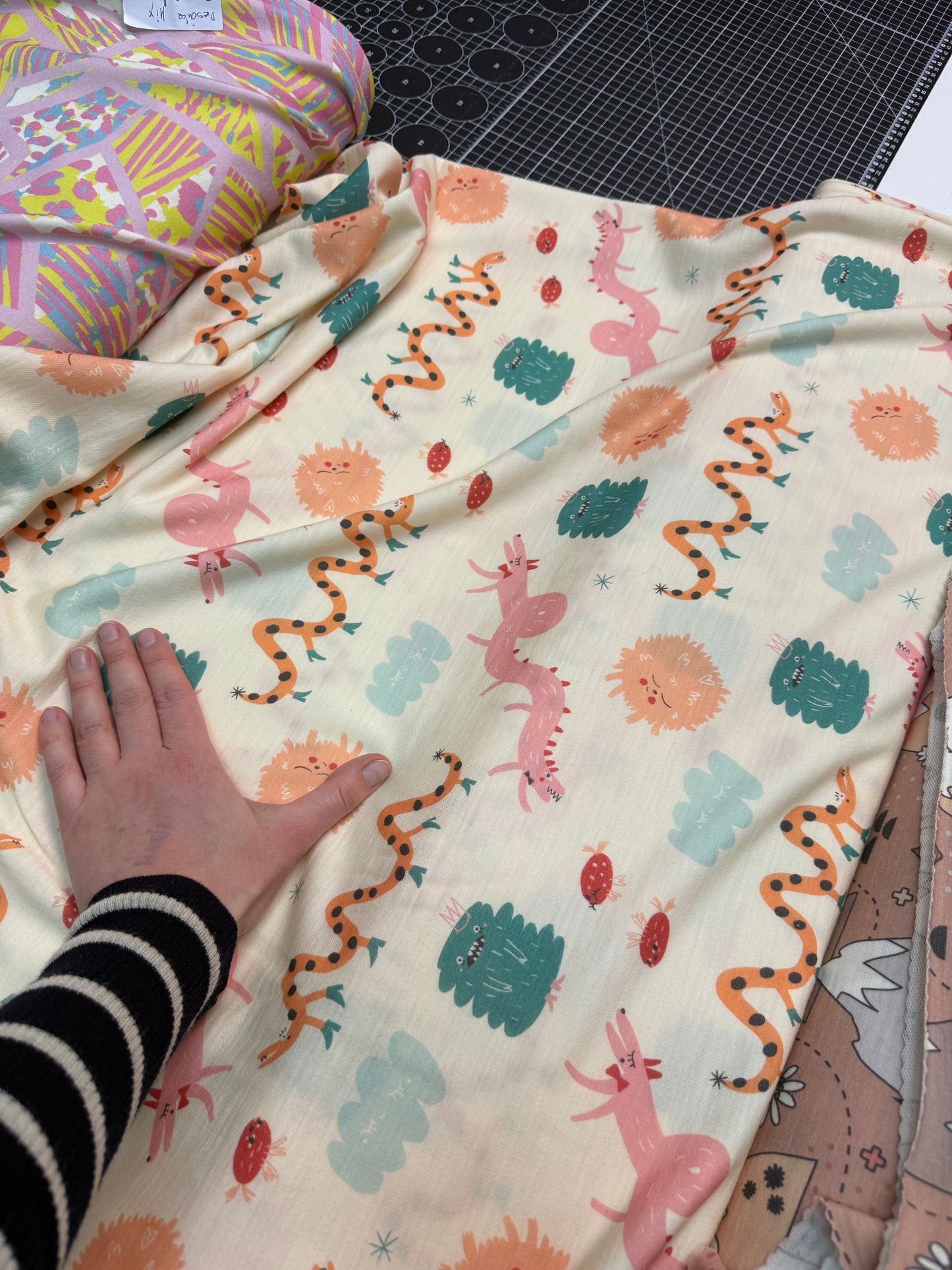 DRESÓWKA PĘTELKA DRUKOWANA 100% merino 200 gsm - POTWORKI