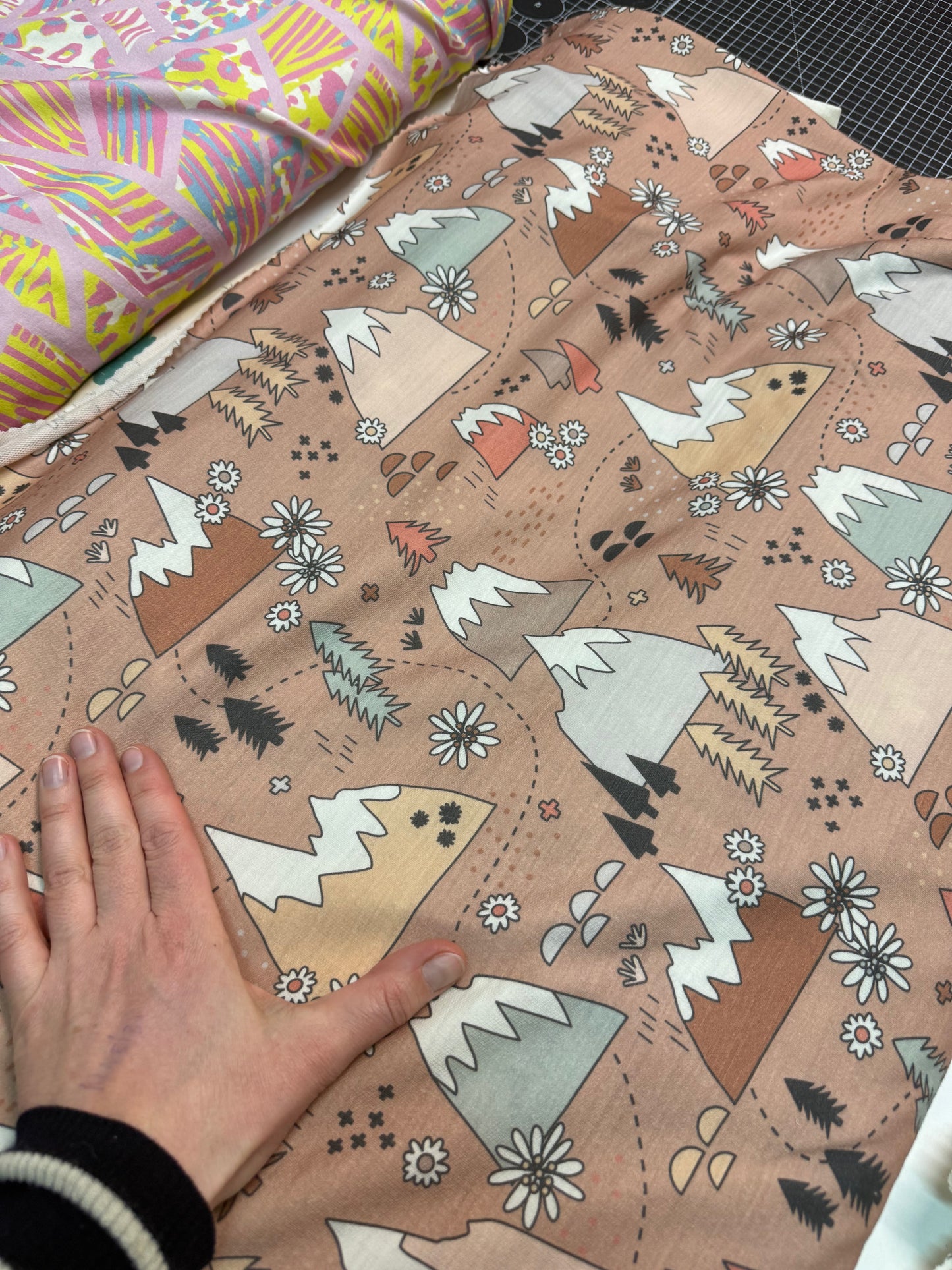 DRESÓWKA PĘTELKA DRUKOWANA 100% merino 200 gsm - GÓRY