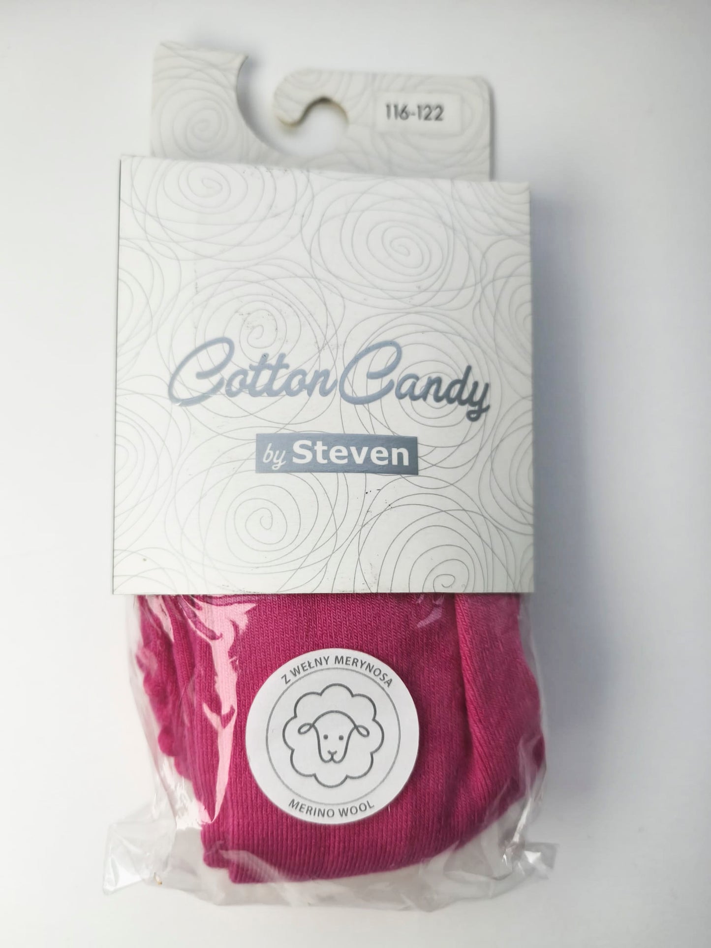 Rajstopy dziecięce z wełny merynosa 116/122 różowe