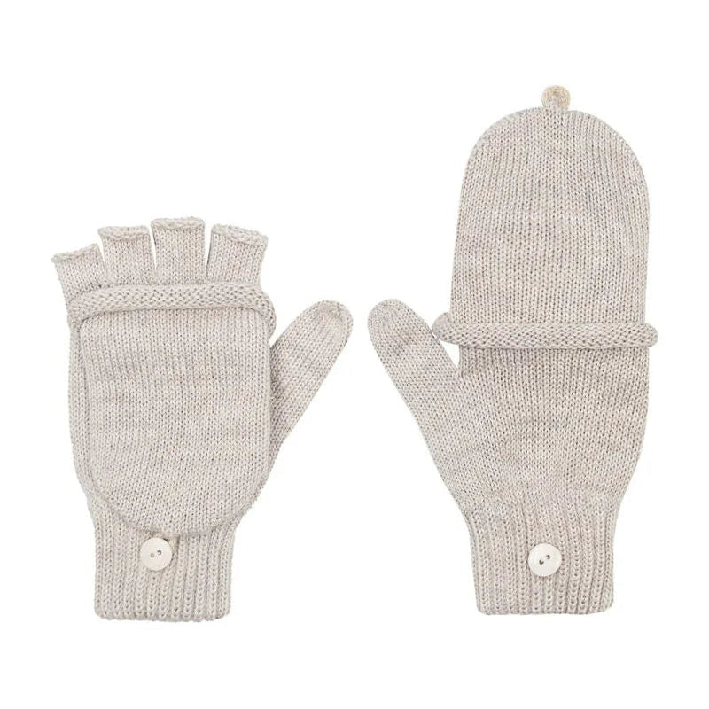 RĘKAWICZKI 100% WEŁNA MERINO - BEŻOWE