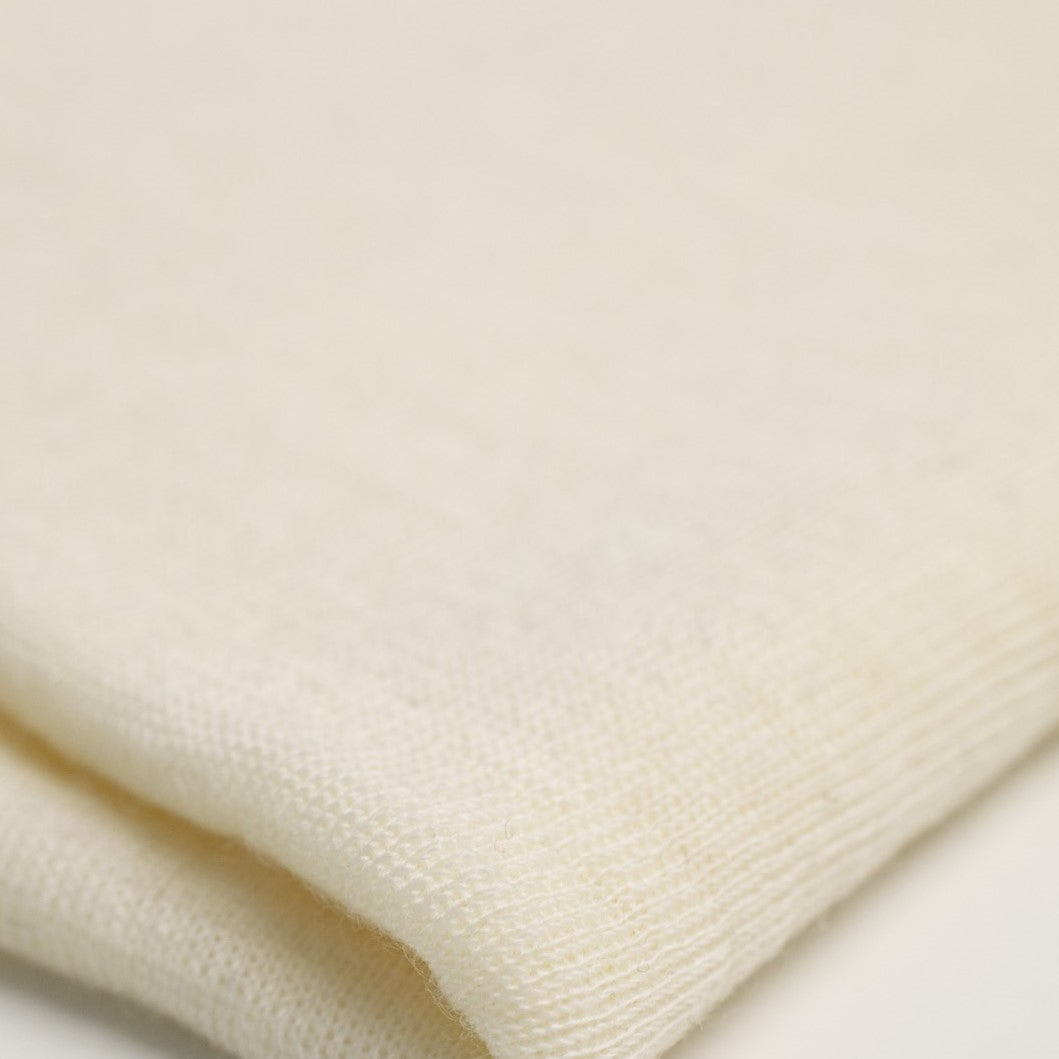 100% MERINO DZIANINA RIB METRAŻ 180 GSM OFF WHITE