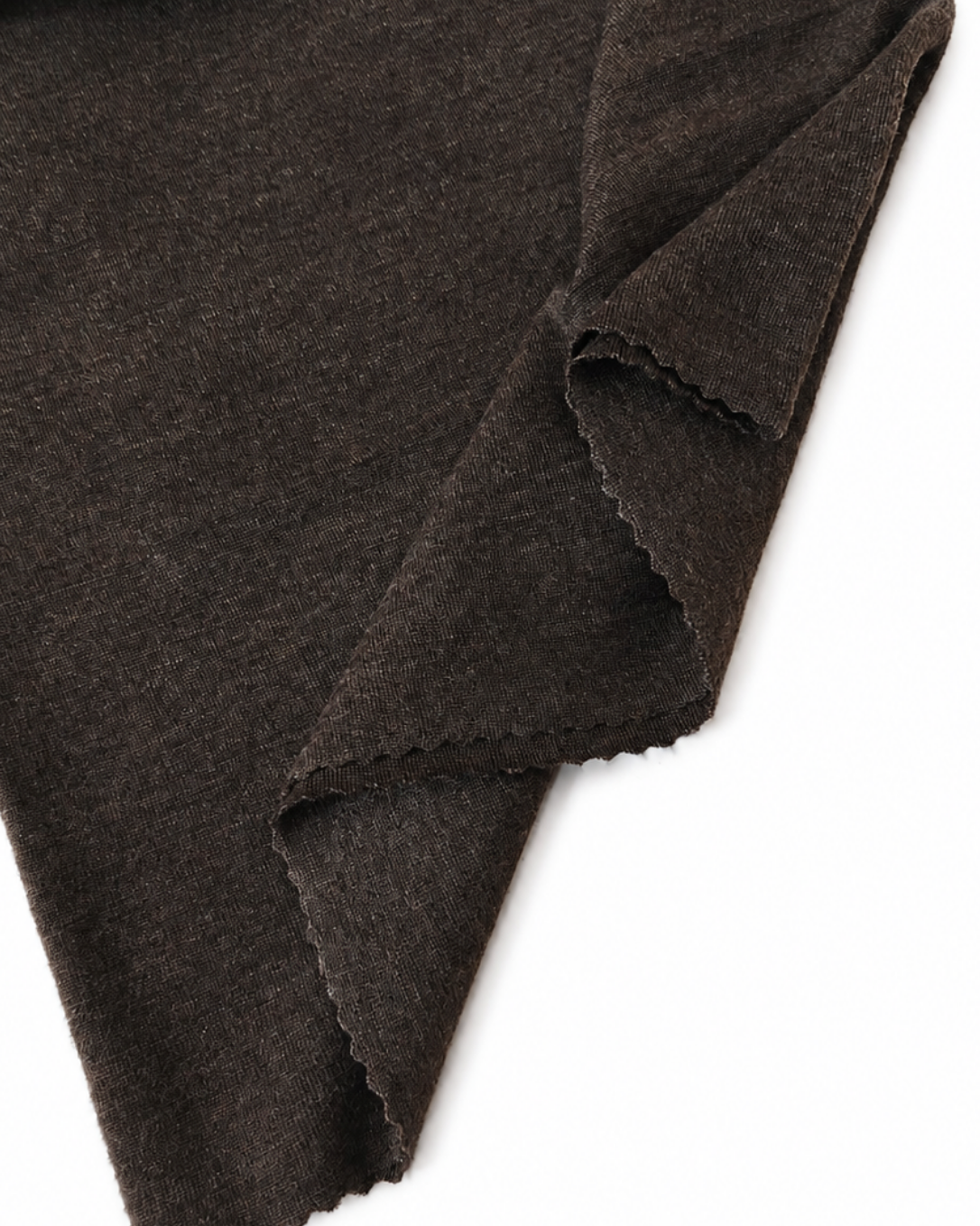ŚCIĄGACZ RIB 1:1 MERINO GOTS 440 gsm - DARK BROWN MELANGE 992