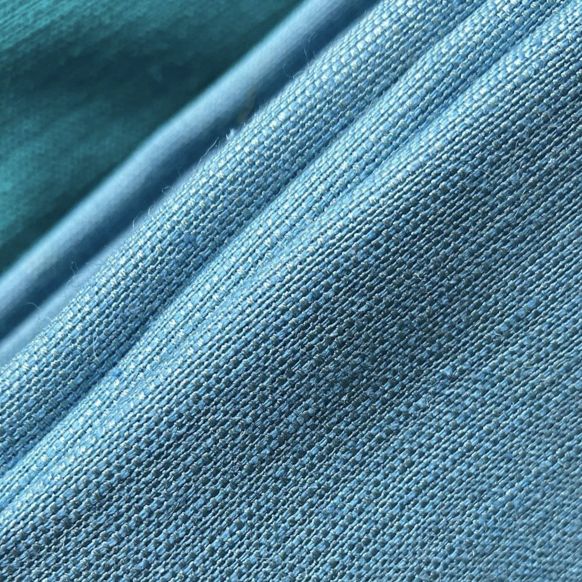Tkanina jedwabna bourette - Aqua
