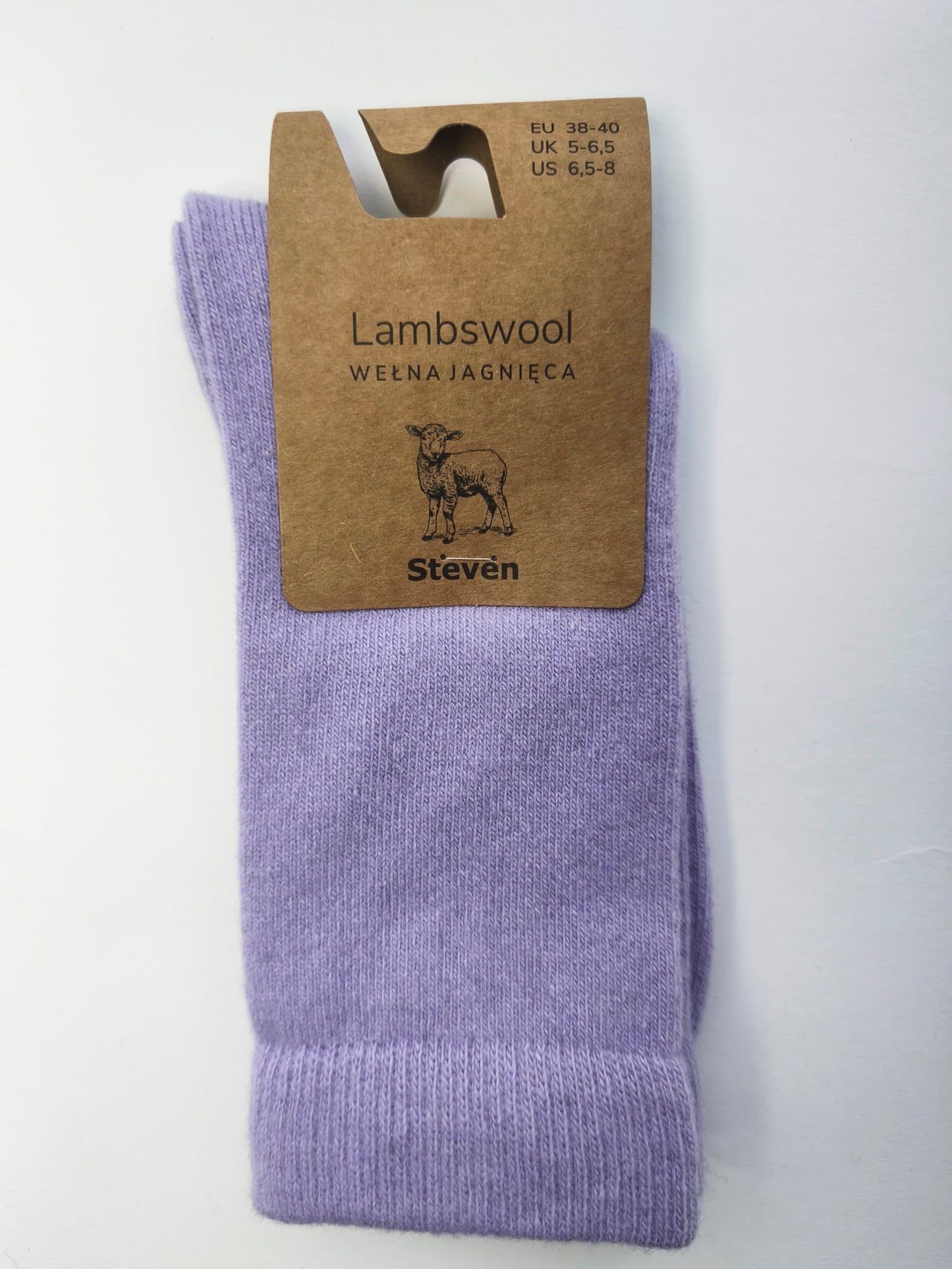 Skarpety z wełny jagnięcej 38/40 fioletowe