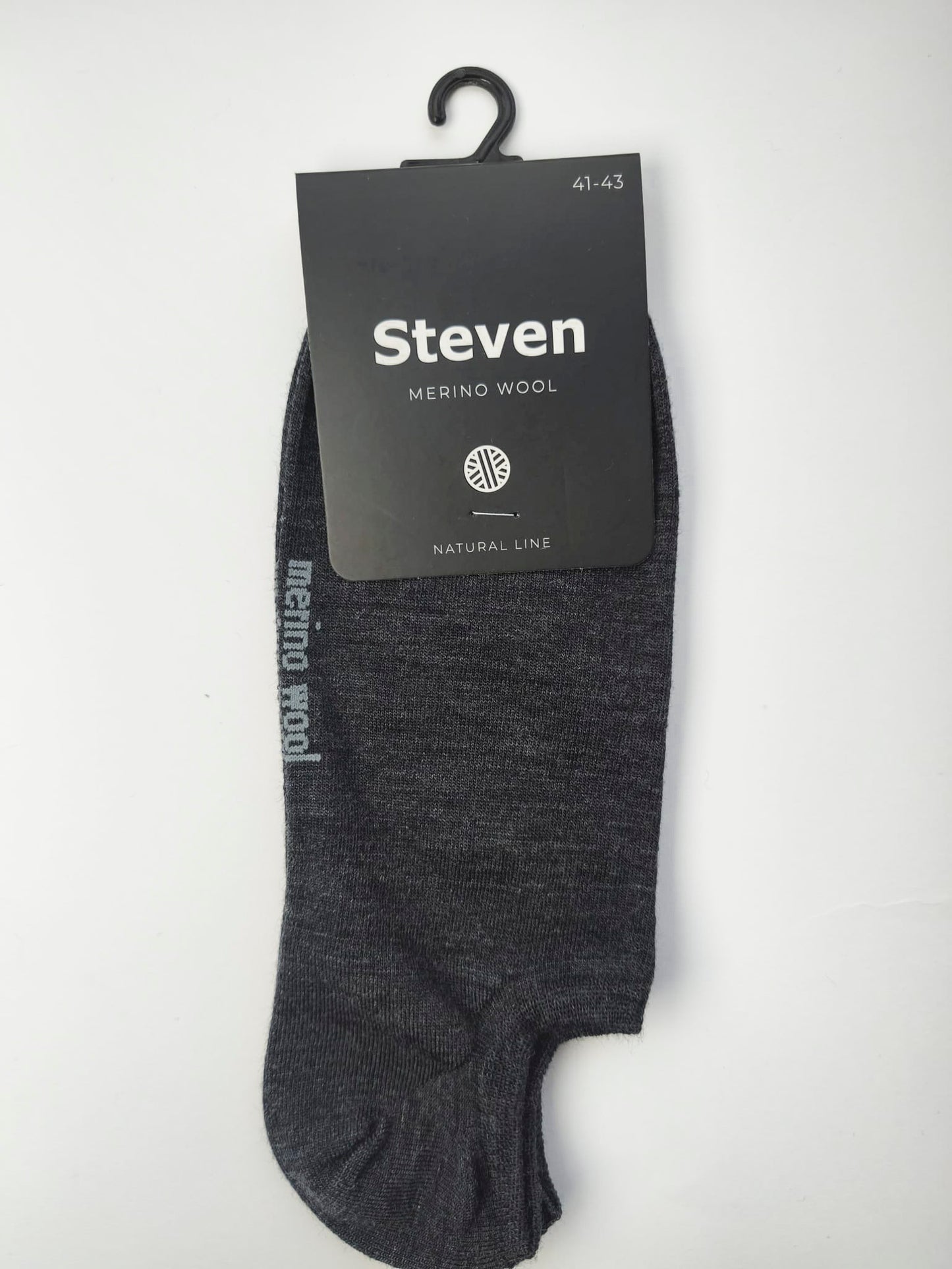 Stopki z wełny merynosów 41/43 grafitowe