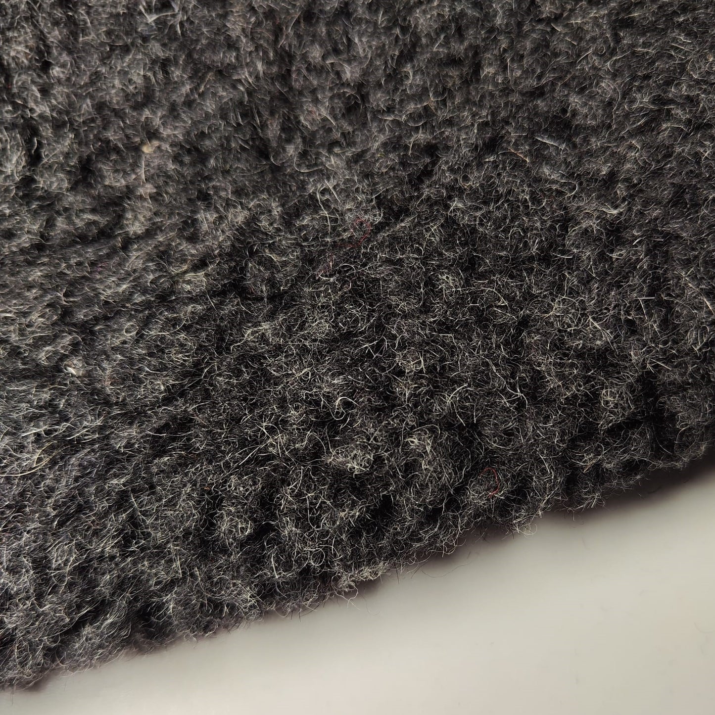 TEDDY BEAR FLEECE MERINO WOOL - BLACK MELANGE