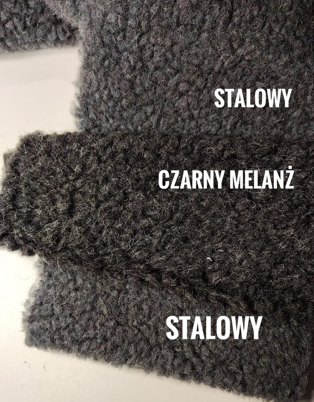 TEDDY BEAR FLEECE MERINO WOOL - BLACK MELANGE