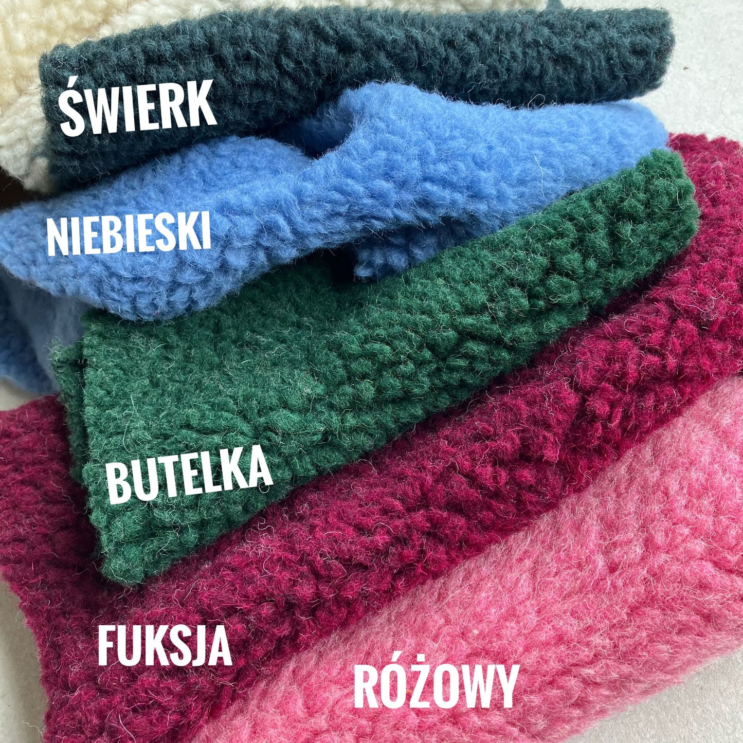 Teddy Bear Fleece Fabric Merino Wool - Fuchsia