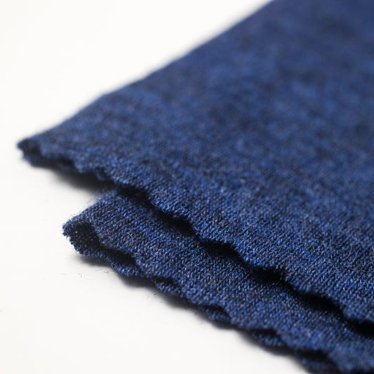100% MERINO RIB KNIT FABRIC 180 GSM DENIM