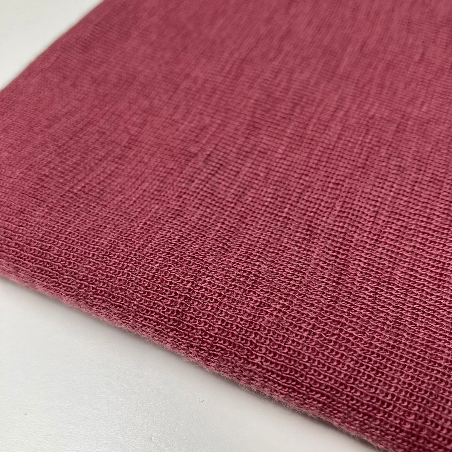 100% MERINO DZIANINA RIB METRAŻ 180 GSM STARA RÓŻA