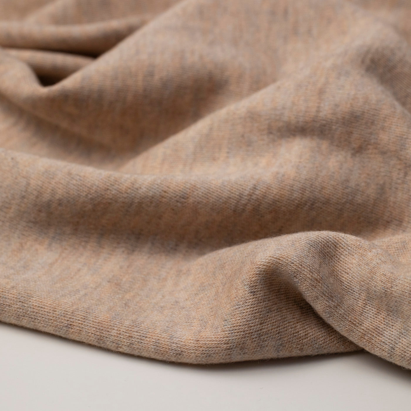 100% MERINO INTERLOCK 03 BEIGE MELANGE 260 GSM