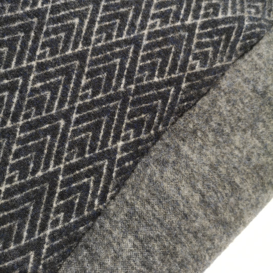 POLAR 100% MERINO GRANATOWY ŻAKARD - ostatnie metry!