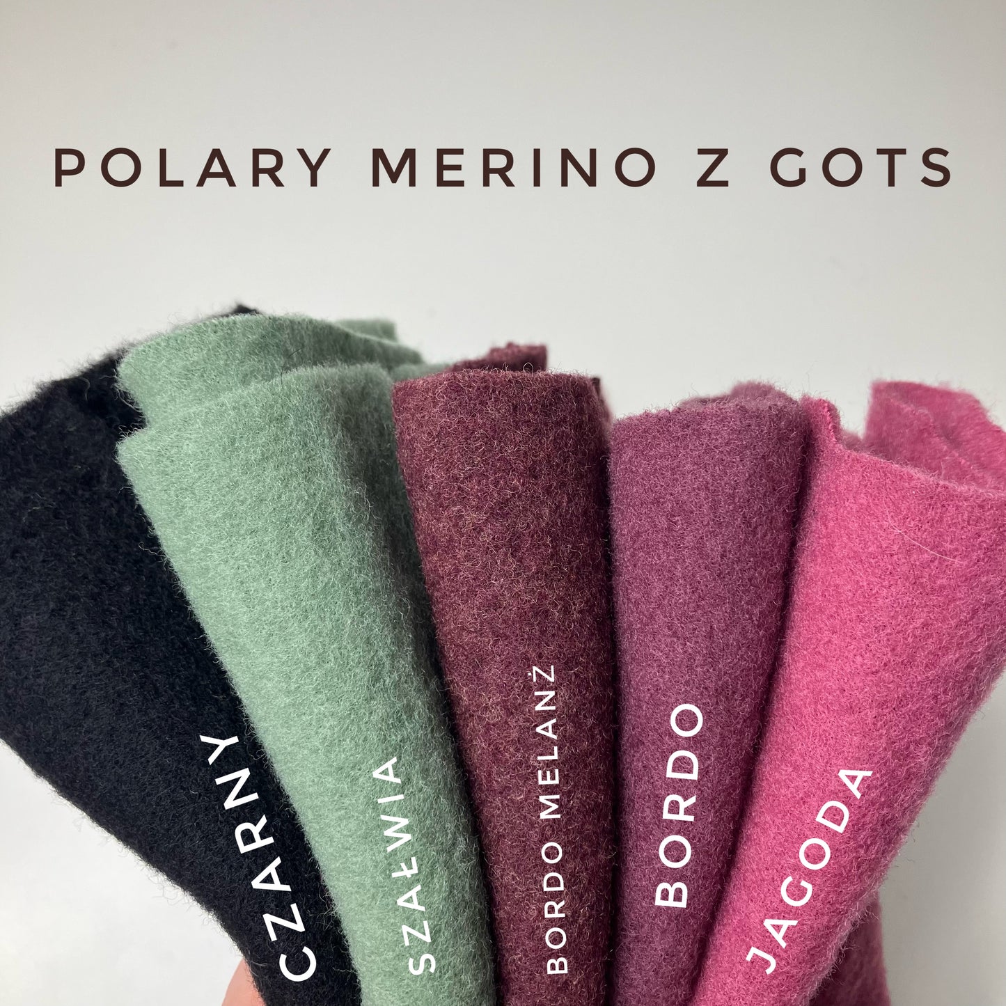 POLAR Z GOTS 100% MERINO 325 GSM - oferta limitowana! BORDO GŁADKI