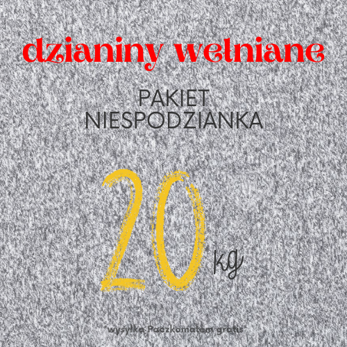 PAKIET NIESPODZIANKA - 20 KG - DZIANINY WEŁNIANE MIX - SZARE MELANŻE