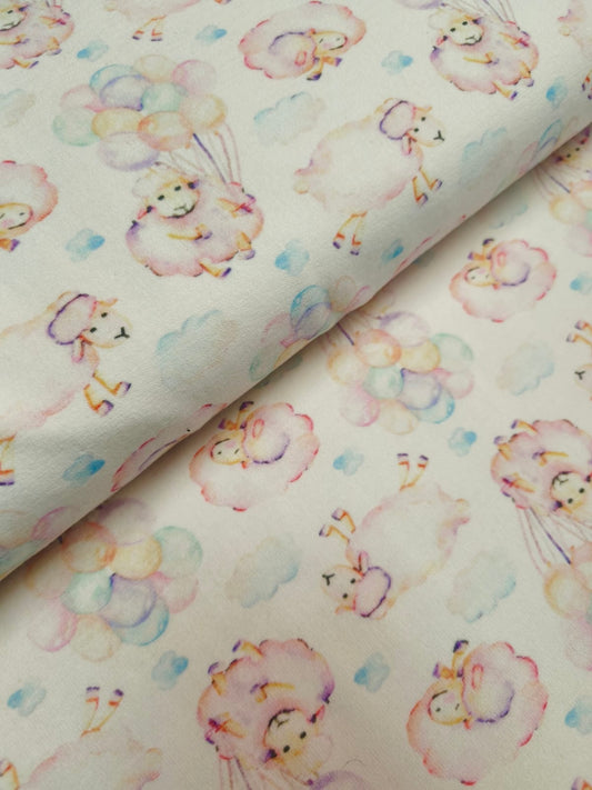 DRESÓWKA DRUKOWANA 95% merino 360 gsm - OWIECZKI Z BALONAMI