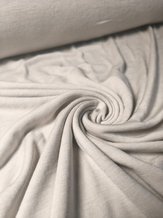 RIB GOTS 70% MERINO 30% JEDWAB 150 gsm - JASNY BEŻ - nowość