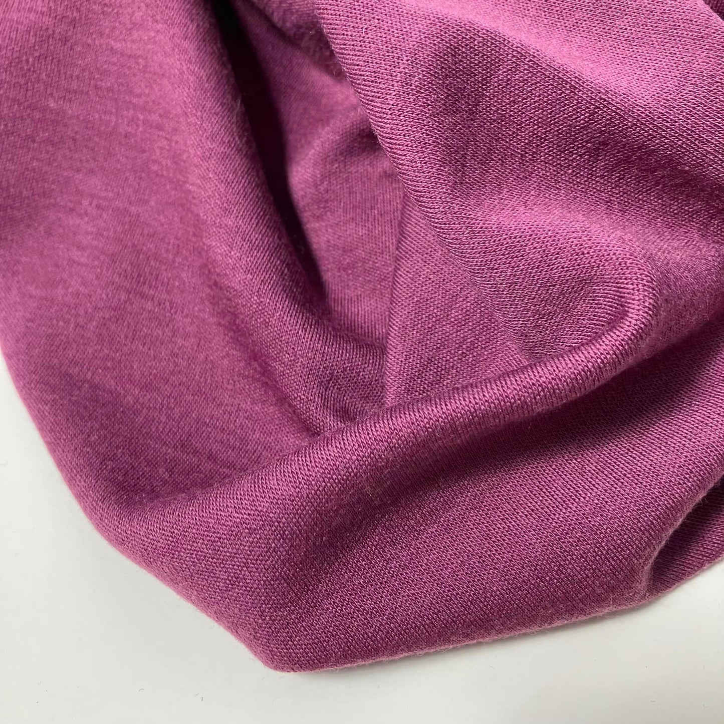 100% MERINO INTERLOCK BERRY