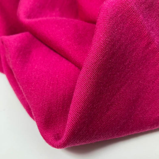 100% MERINO INTERLOCK 12 MAGENTA RÓŻ