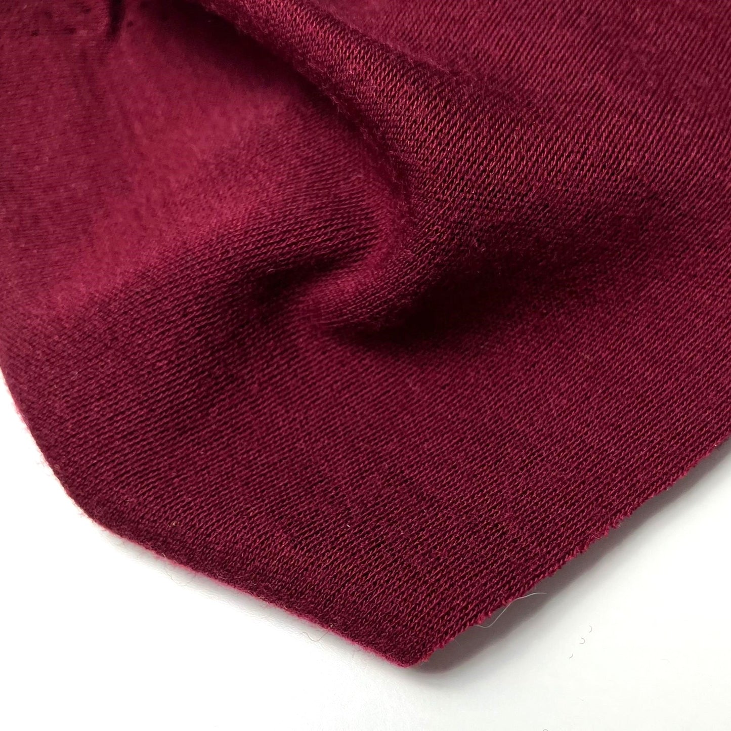 100% MERINO INTERLOCK WINNE BORDO - limitowany kolor - kupon 0,30 mb