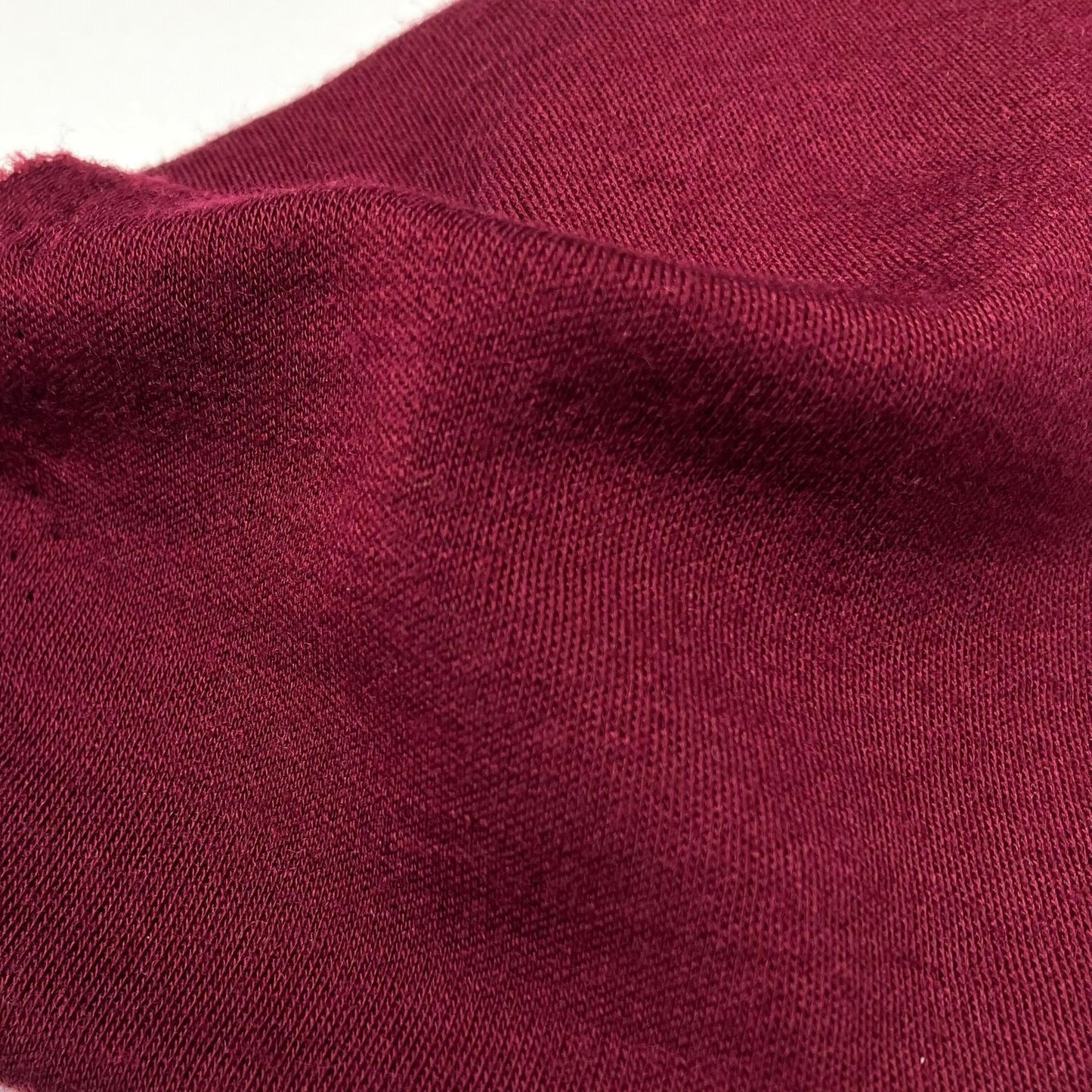 100% MERINO INTERLOCK WINNE BORDO - limitowany kolor - kupon 0,30 mb