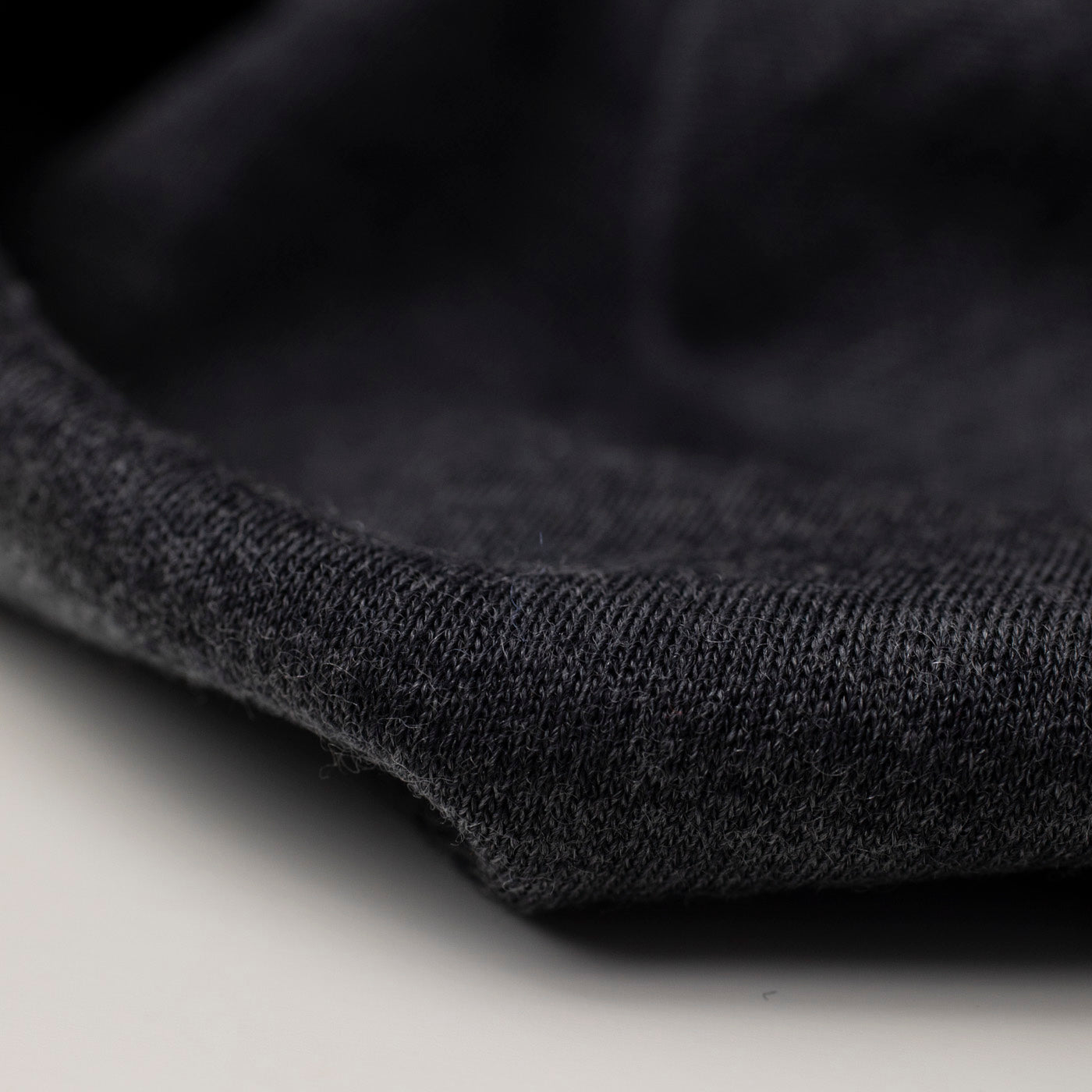 100% MERINO INTERLOCK ANTHRACITE MELANGE