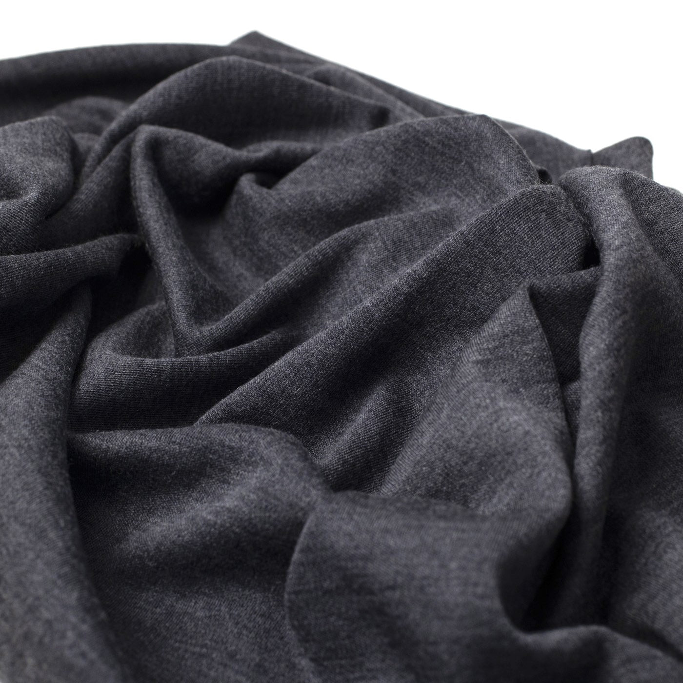 100% MERINO INTERLOCK ANTHRACITE MELANGE