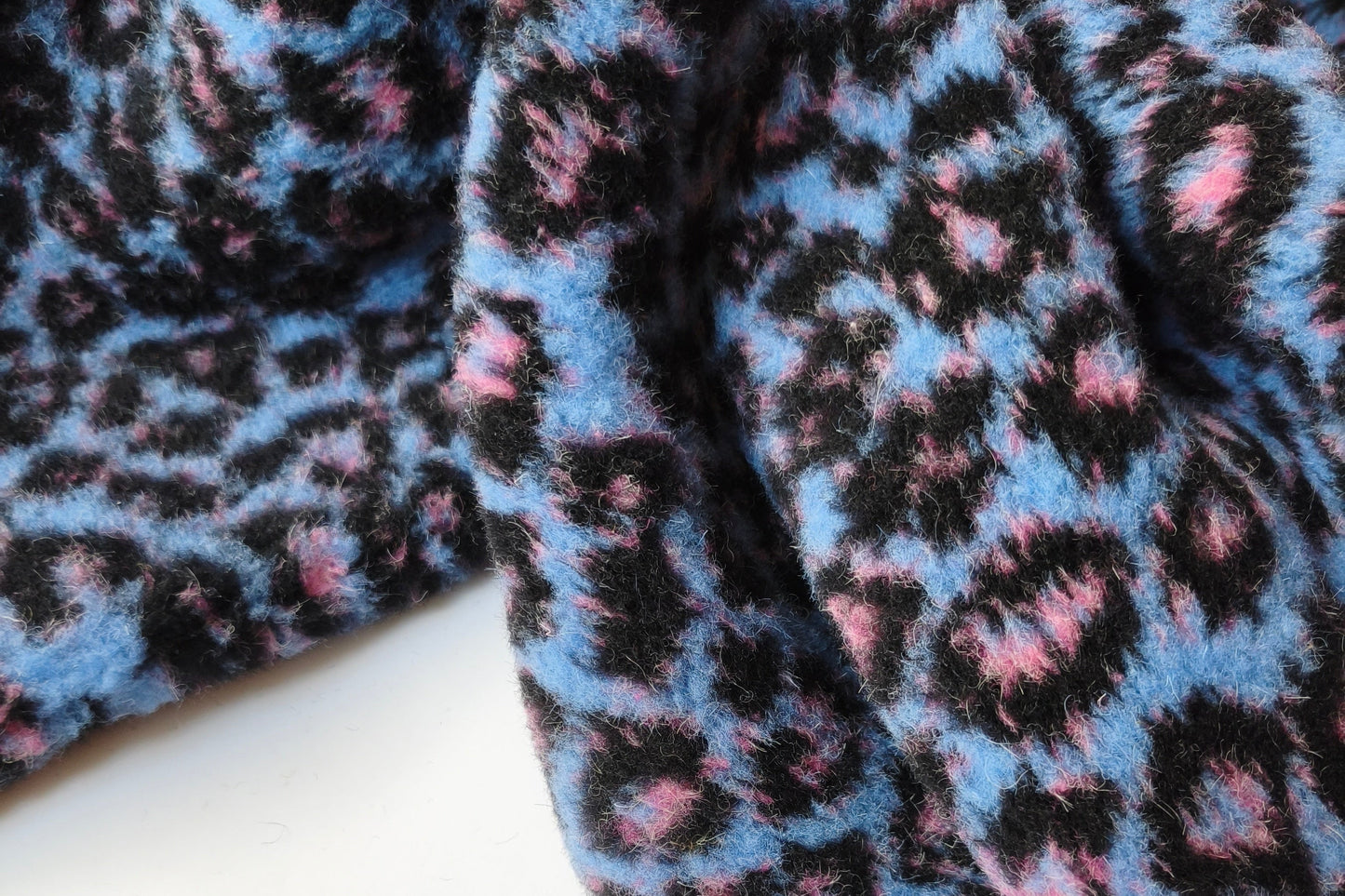 DZIANINA FUTERKOWA WEŁNA MERINO - PANTERKA BLUE - limitowana!