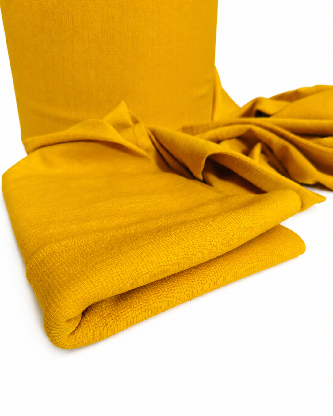 DZIANINA MERINO Z GOTS - ŚCIĄGACZ RIB 2:2 - YELLOW