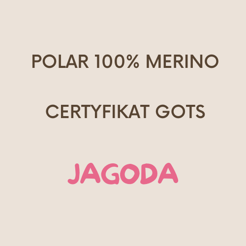 POLAR Z GOTS 100% MERINO 325 GSM - oferta limitowana! JAGODA