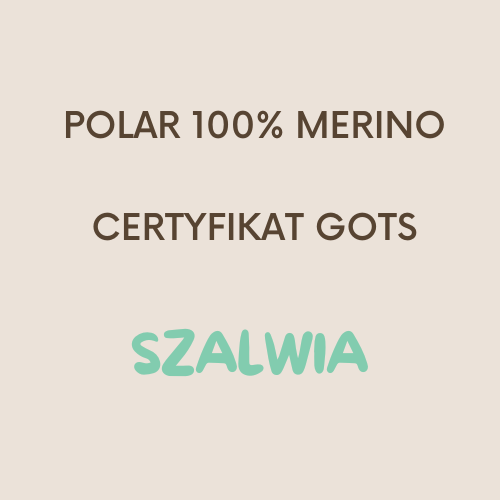 POLAR Z GOTS 100% MERINO 325 GSM - oferta limitowana! SZAŁWIA