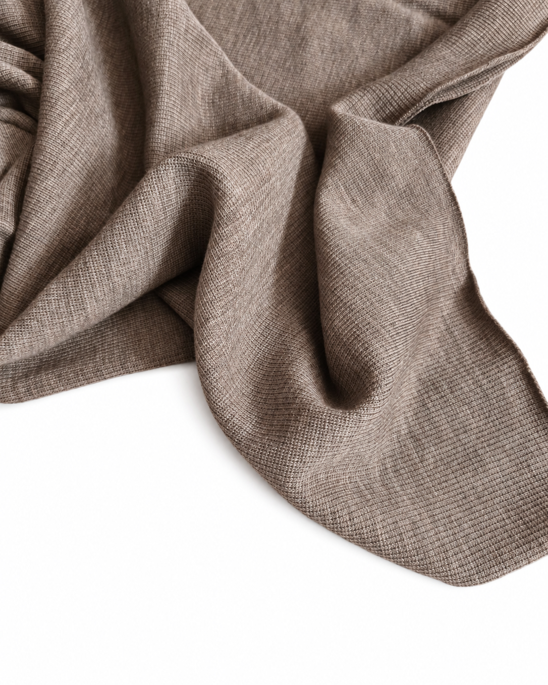DZIANINA HARD RIB MERINO - MOCNY ŚCIĄGACZ 400 GSM - KAKAO