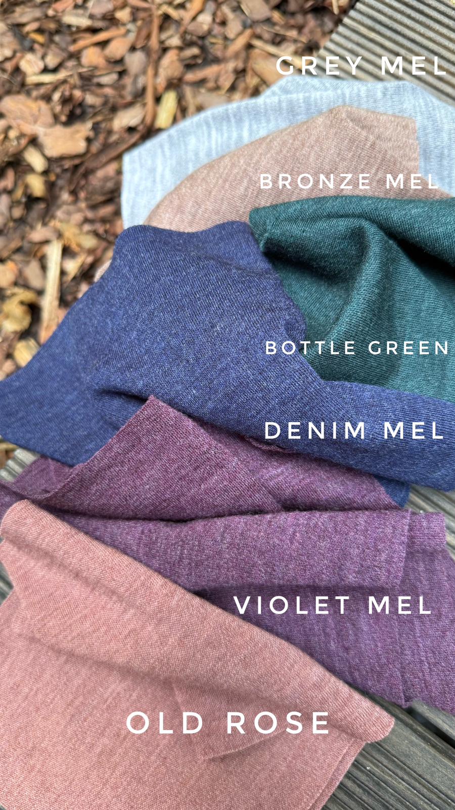 DZIANINA ŚCIĄGACZ 100% WEŁNA MERINO INTERLOCK - BRONZE MELANGE